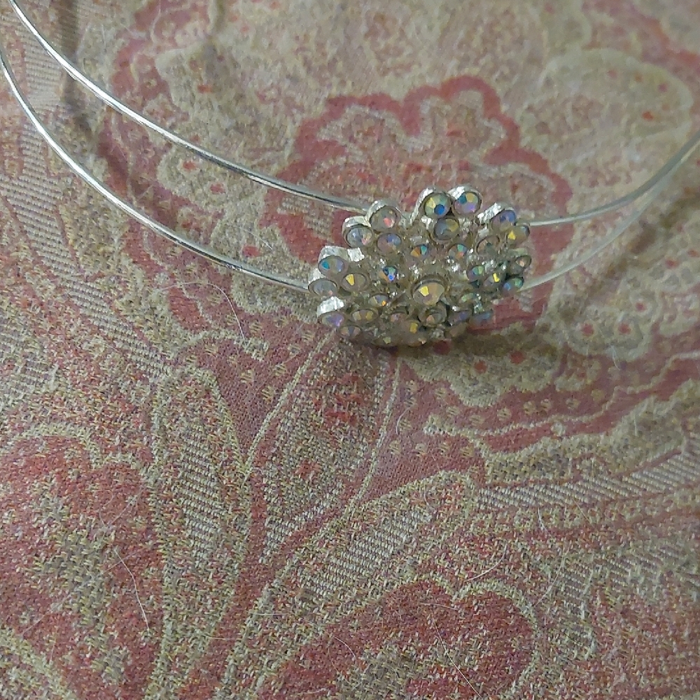 Elegant Silver Floral Headband